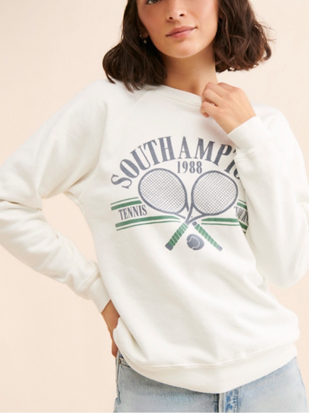 Retrobrand Los Angeles Southampton Tennis Graphic Sweatshirt S 57292
